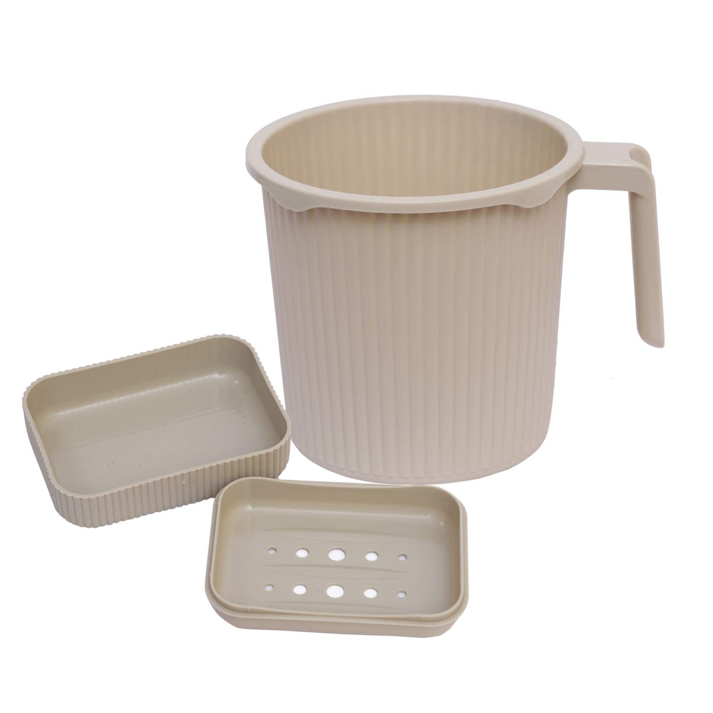 Jaypee Plus Rib Bathroom Set of 6 (Bucket 25L, Mug, Tub, Stool, Dustbin & Soap Dish)