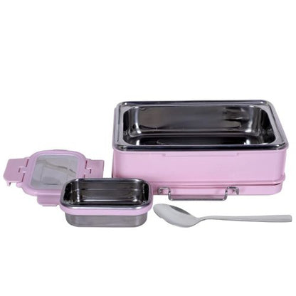 Jaypee Beststeel Insulated Lunch Box – Rust-Resistant Steel Inner, Secure Hinge Locks, Spoon Included