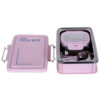 Jaypee Beststeel Insulated Lunch Box – Rust-Resistant Steel Inner, Secure Hinge Locks, Spoon Included