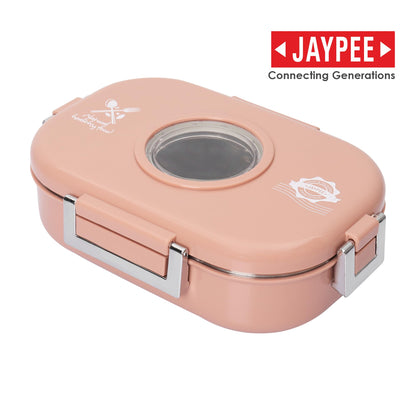 Jaypee Submarine Stainless Steel Insulated Lunch Box Orchid 650ml with Sabzi Container & Spoon