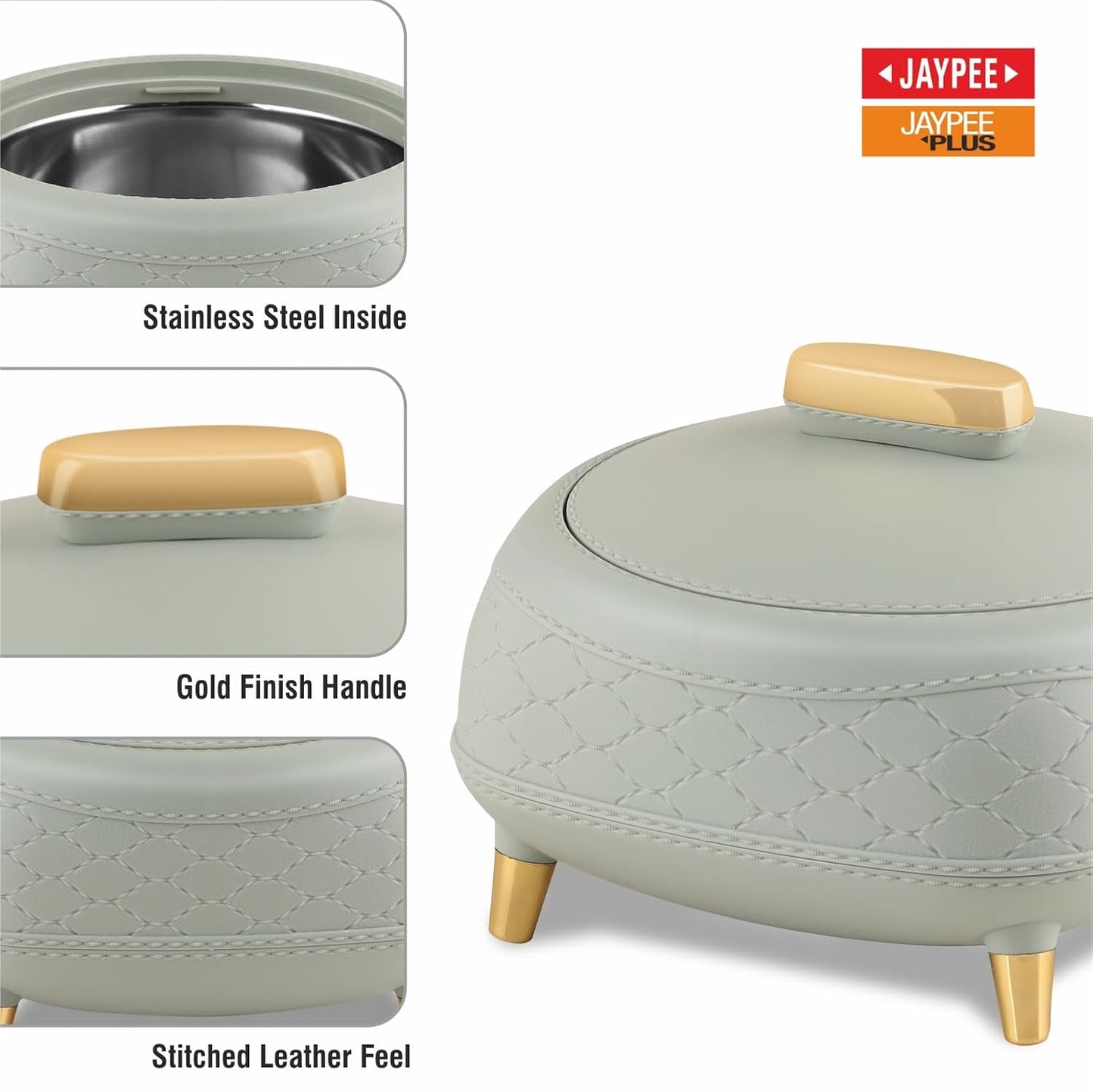 Jaypee Kingston Insulated Casserole Set (3 Pcs) | Stainless Steel Inner | PU Insulation | Hot Food Storage | 1.5L, 2L & 2.5L