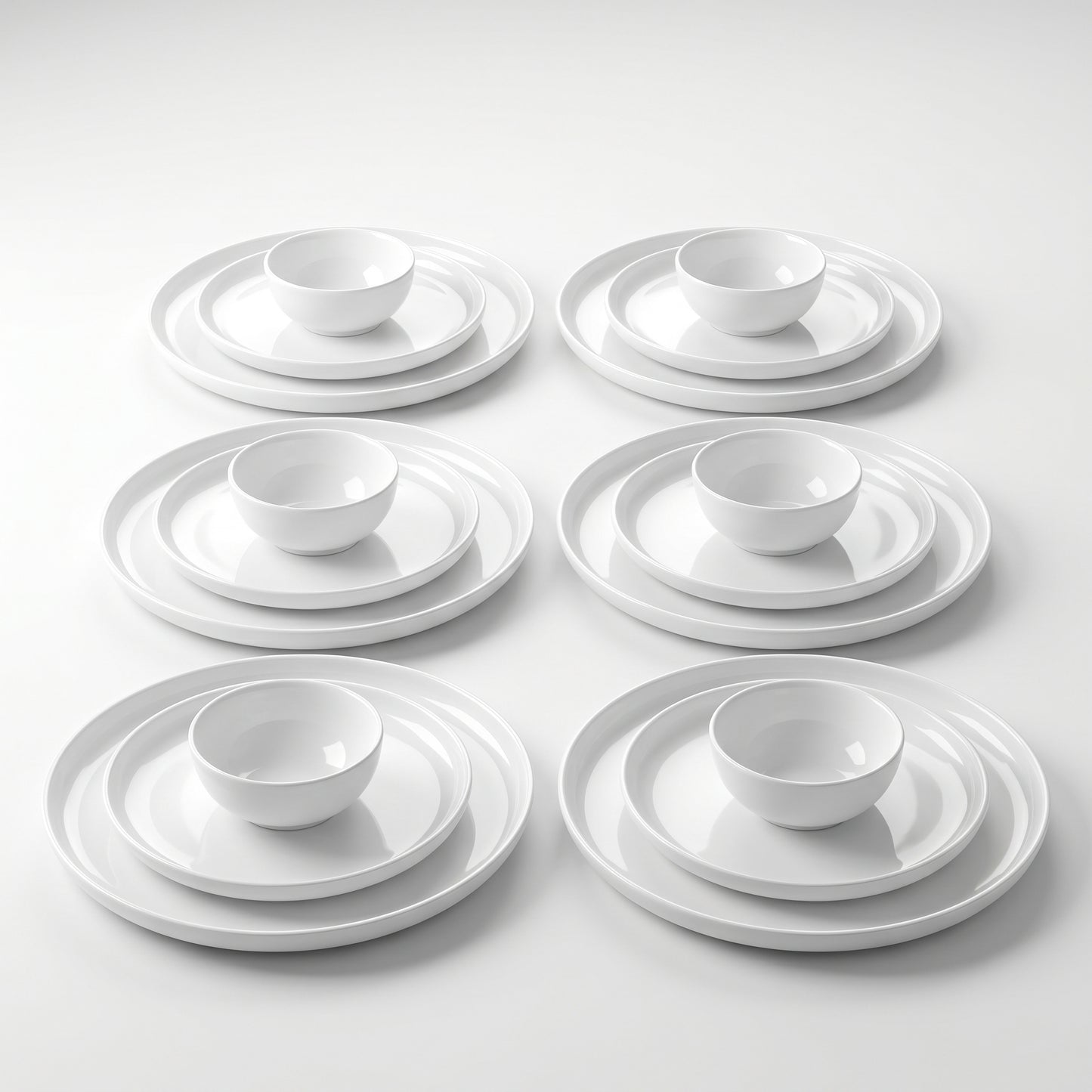OSLO Opal Glass Premium White Dinner 18pc Set –  Dining Collection