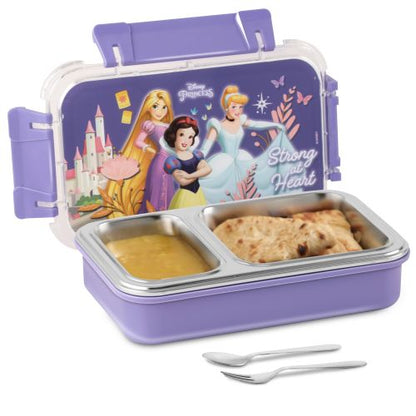 Jaypee Toonbox Kids Insulated Lunch Box – Steel Inner Tiffin with Side Locks, Spoon & Fork