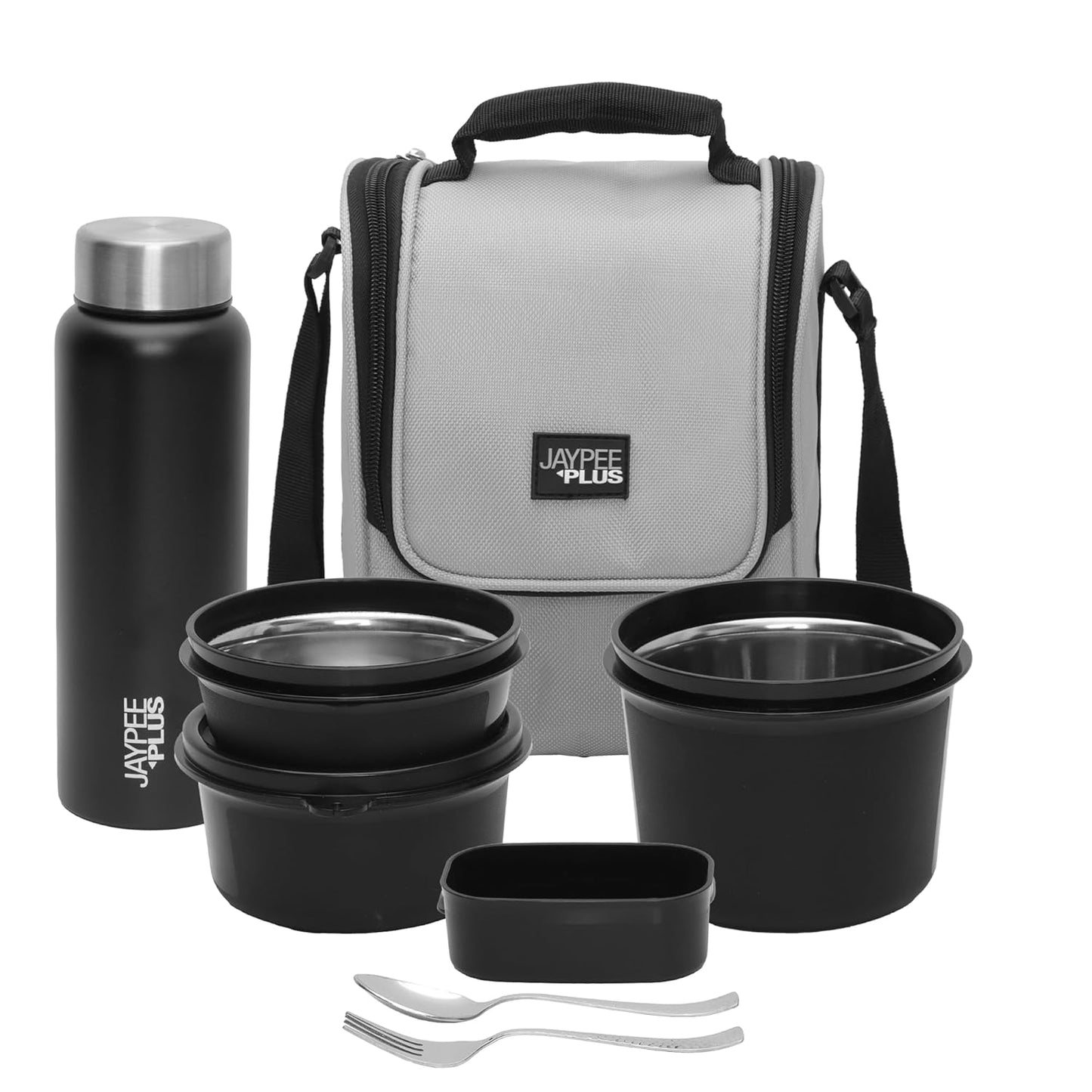 Jaypee Plus Meal Plus Stainless Steel Lunch Box Set (1390 ml, 4 Containers)
