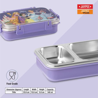 Jaypee Toonbox Kids Insulated Lunch Box – Steel Inner Tiffin with Side Locks, Spoon & Fork