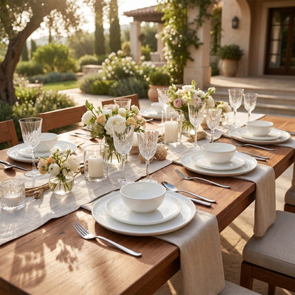 OSLO Opal Glass Premium White Dinner 18pc Set –  Dining Collection