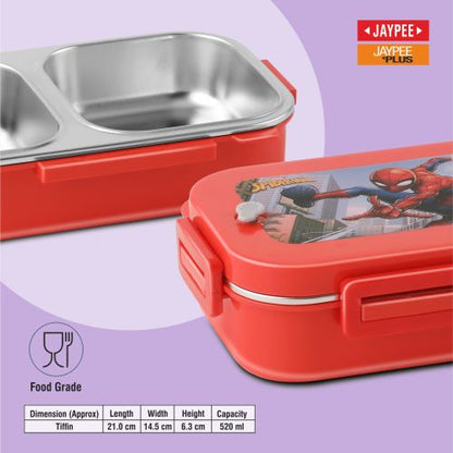 Jaypee Toonbox Insulated Kids Lunch Box with Steel Inner, Spoon & Fork | Leakproof & Airtight Tiffin