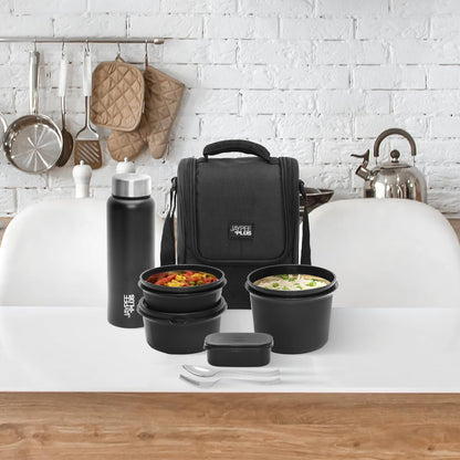Jaypee Plus Meal Plus Stainless Steel Lunch Box Set (1390 ml, 4 Containers)
