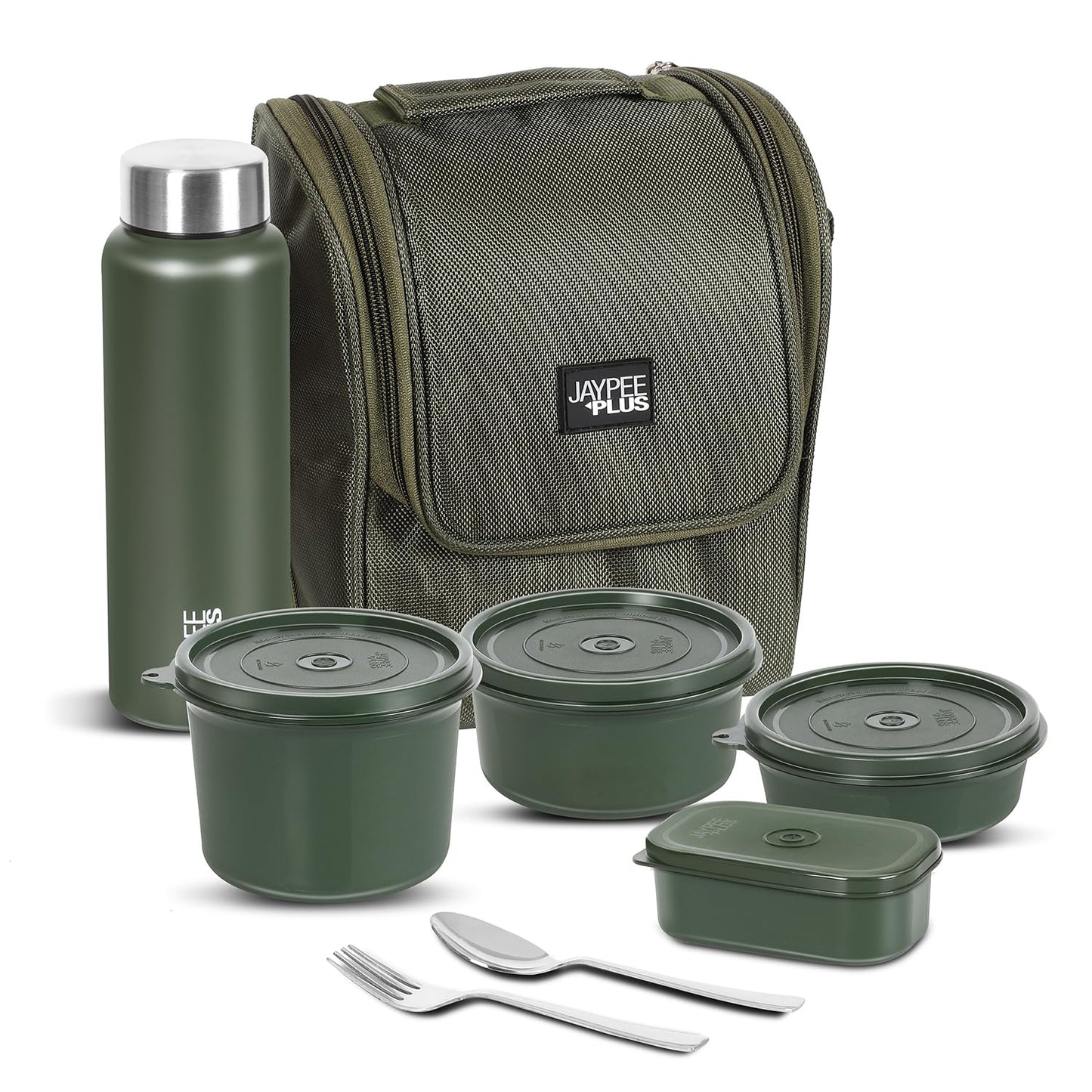 Jaypee Plus Meal Plus Stainless Steel Lunch Box Set (1390 ml, 4 Containers)