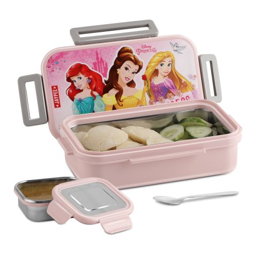 Jaypee Maxteel Kids Insulated Lunch Box – Steel Inner Tiffin with Side Locks & Spoon