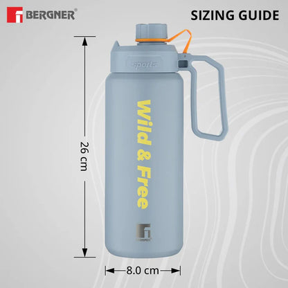 Walkirg Stainless Steel Vacuum Insulated Bottle 1000ml – Double Wall, Leak Proof, Rust Proof, Hot & Cold Water Bottle