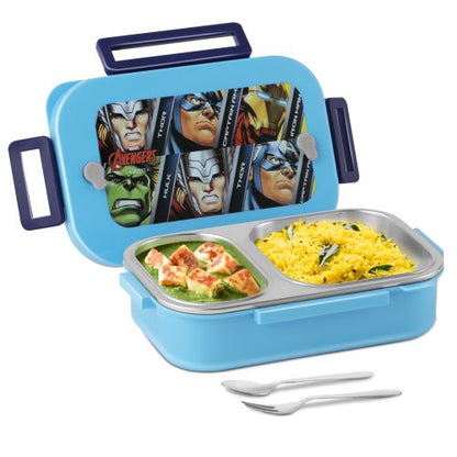 Jaypee Toonbox Insulated Kids Lunch Box with Steel Inner, Spoon & Fork | Leakproof & Airtight Tiffin