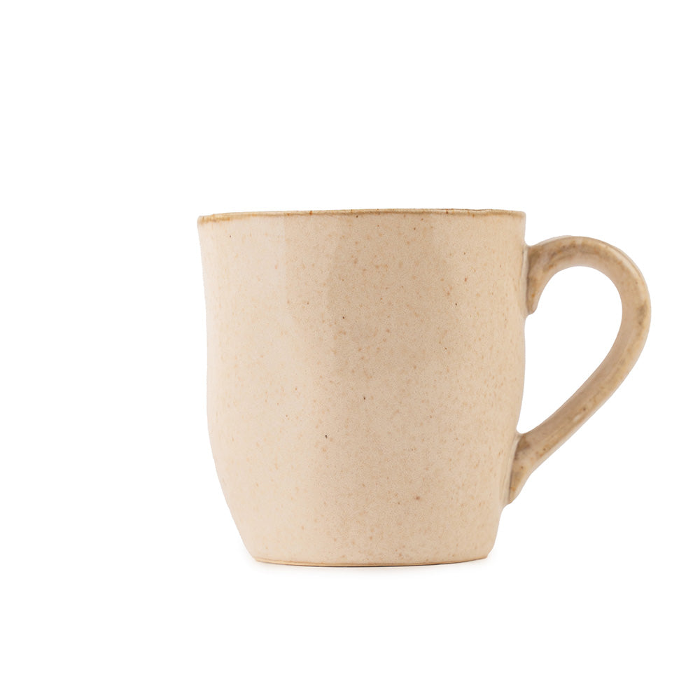 Classic Cream Ceramic Coffee Mug Set – 6 Pieces