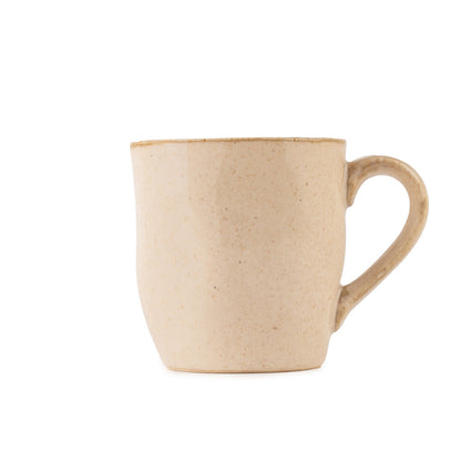 Classic Cream Ceramic Coffee Mug Set – 6 Pieces