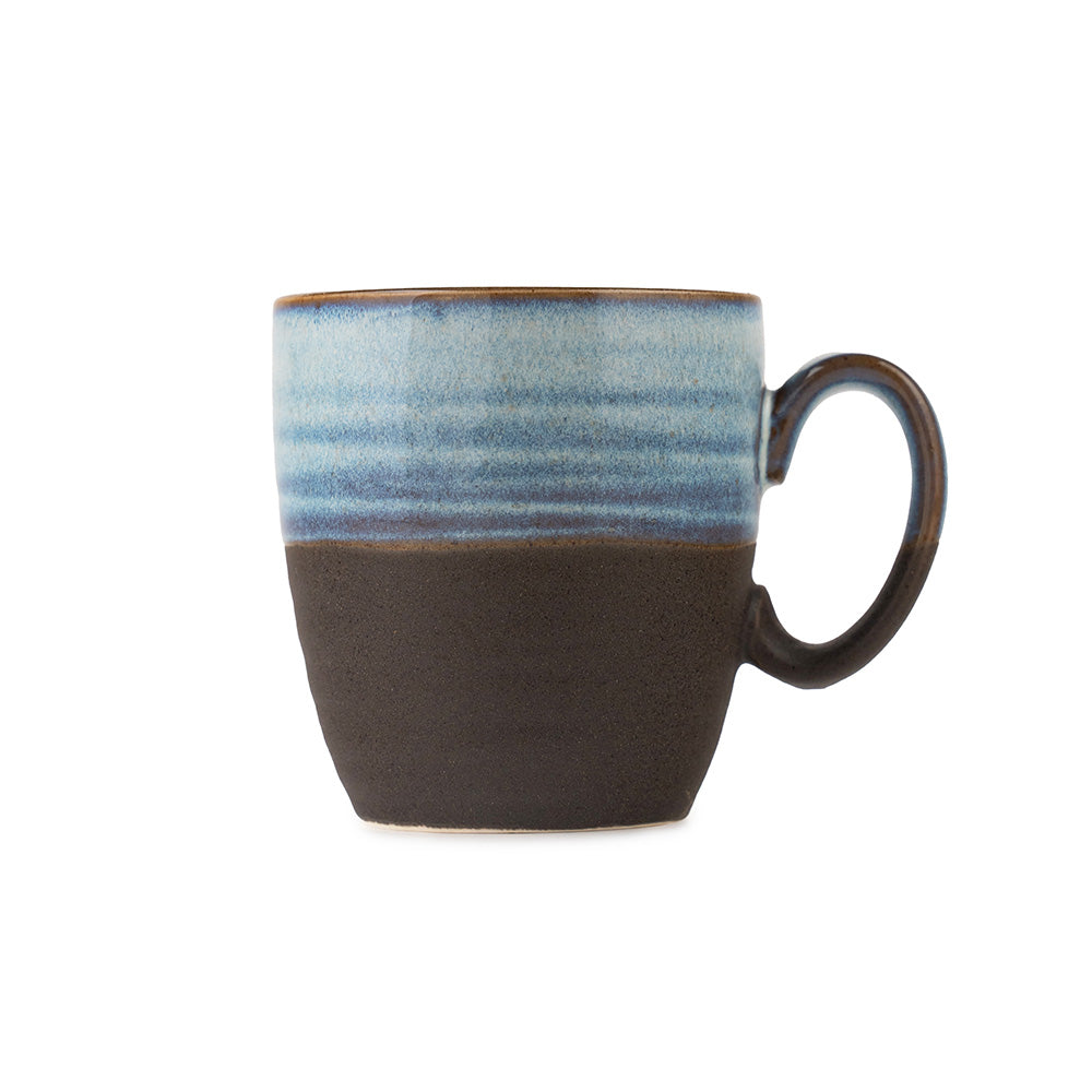 Ceramic Blue Coffee Mug Set – 6-Piece Glazed Cups for Tea & Coffee
