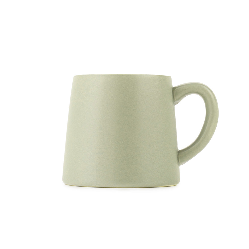 Matte Green Ceramic Mug Set – 6 Pcs | Modern Minimalist Design