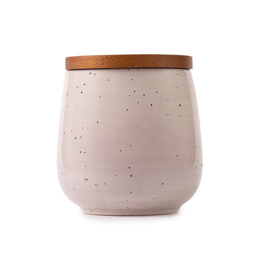 3-Piece Ceramic Storage Jar Set with Wooden Lids – Minimalist Matte Finish Kitchen Containers