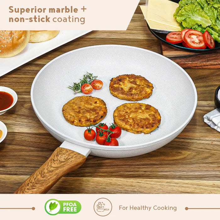 Naturally Forged Aluminum Frypan – Even Heating, Induction & Gas Stove Compatible