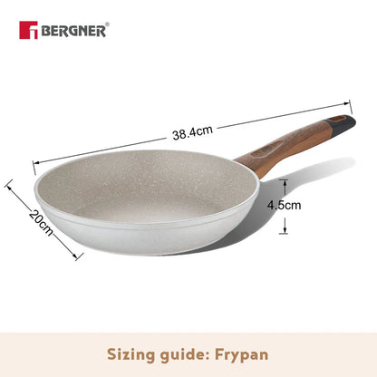 Naturally Forged Aluminum Frypan – Even Heating, Induction & Gas Stove Compatible