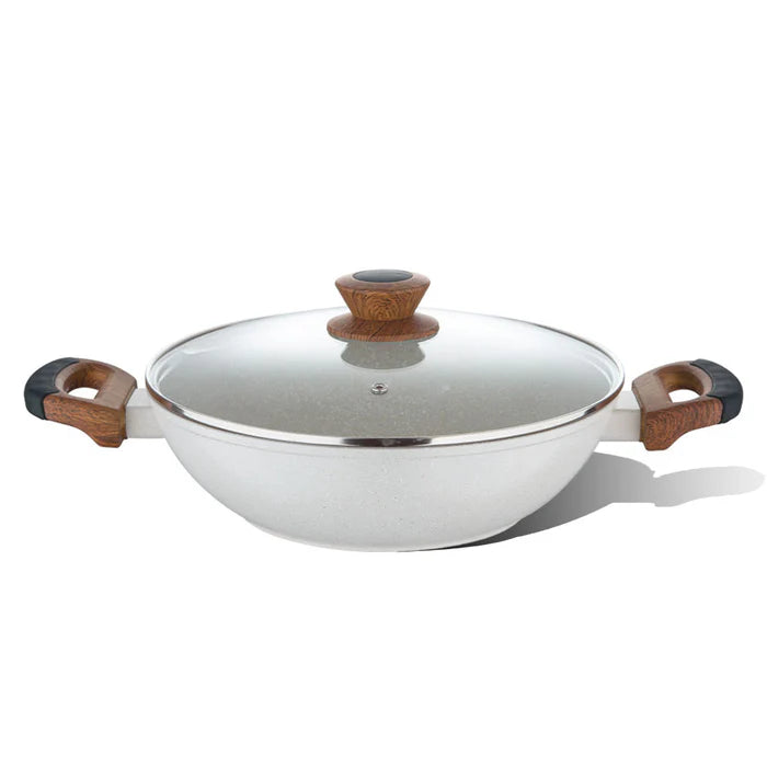 Naturally Forged Aluminum Kadai – Deep Cooking, Even Heating, Induction & Gas Stove Compatible