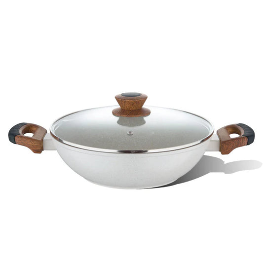 Naturally Forged Aluminum Kadai – Deep Cooking, Even Heating, Induction & Gas Stove Compatible