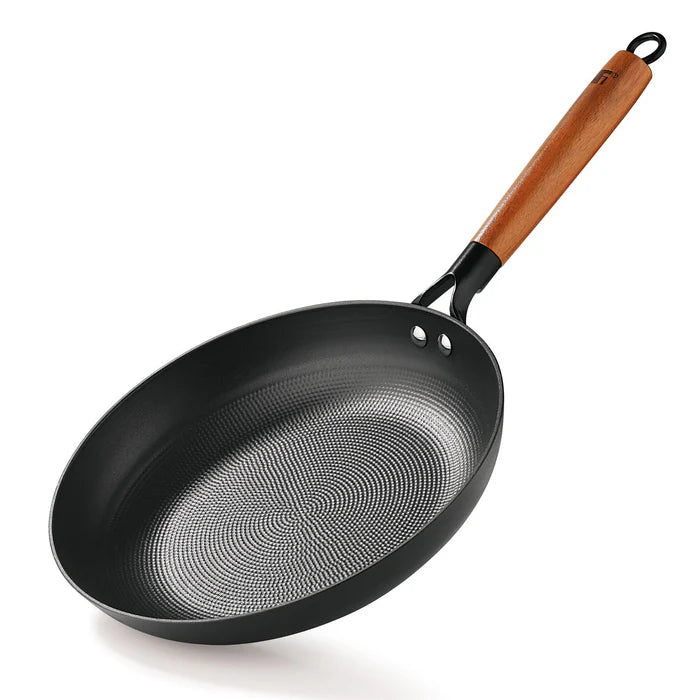 Odin Lightweight Iron Frypan with Induction Base & Wooden Coated Handle