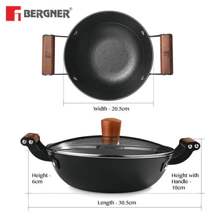 Odin Lightweight Iron Kadai with Enamel Finish & Induction Base
