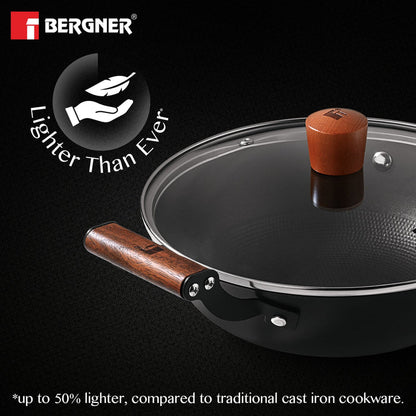Odin Lightweight Iron Kadai with Enamel Finish & Induction Base