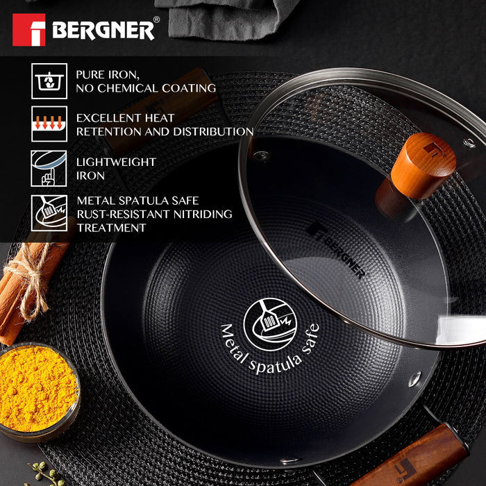 Odin Lightweight Iron Kadai with Enamel Finish & Induction Base