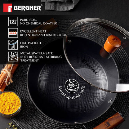 Odin Lightweight Iron Kadai with Enamel Finish & Induction Base