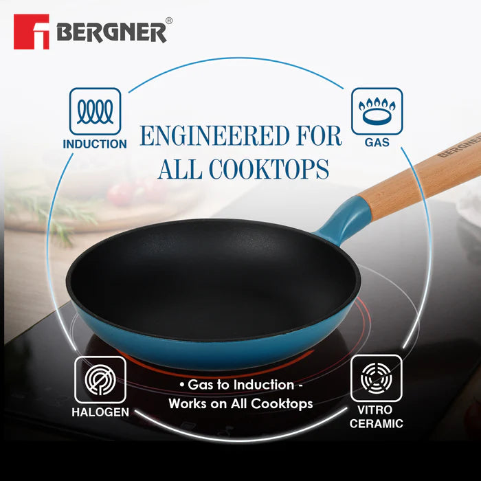 Excalibur Light Cast Iron Frypan | Induction & Gas Compatible