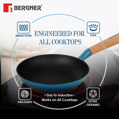 Excalibur Light Cast Iron Frypan | Induction & Gas Compatible