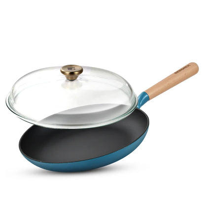 Excalibur Light Cast Iron Frypan 28cm with Lid | Induction & Gas Compatible