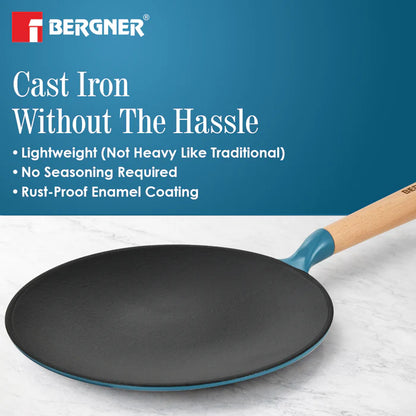 Excalibur Cast Iron Roti Tawa 26cm | Induction & Gas Compatible
