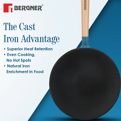 Excalibur Cast Iron Roti Tawa 26cm | Induction & Gas Compatible
