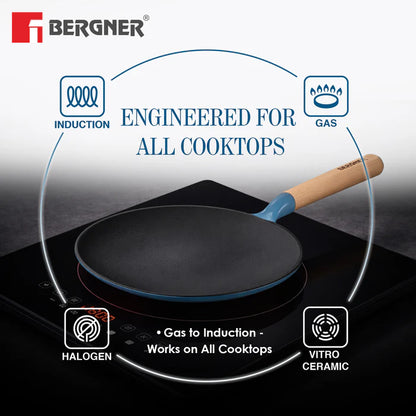 Excalibur Cast Iron Roti Tawa 26cm | Induction & Gas Compatible