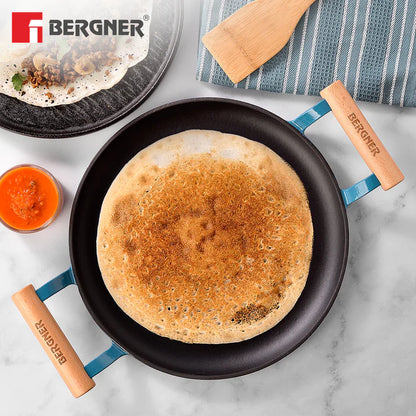 Excalibur Cast Iron Dosa Tawa with Double Handle | Induction & Gas Compatible