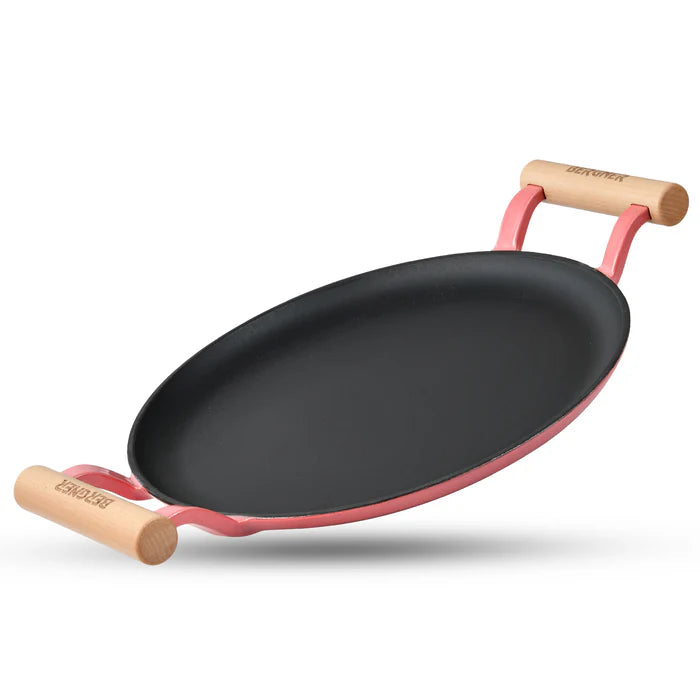 Excalibur Cast Iron Dosa Tawa with Double Handle | Induction & Gas Compatible