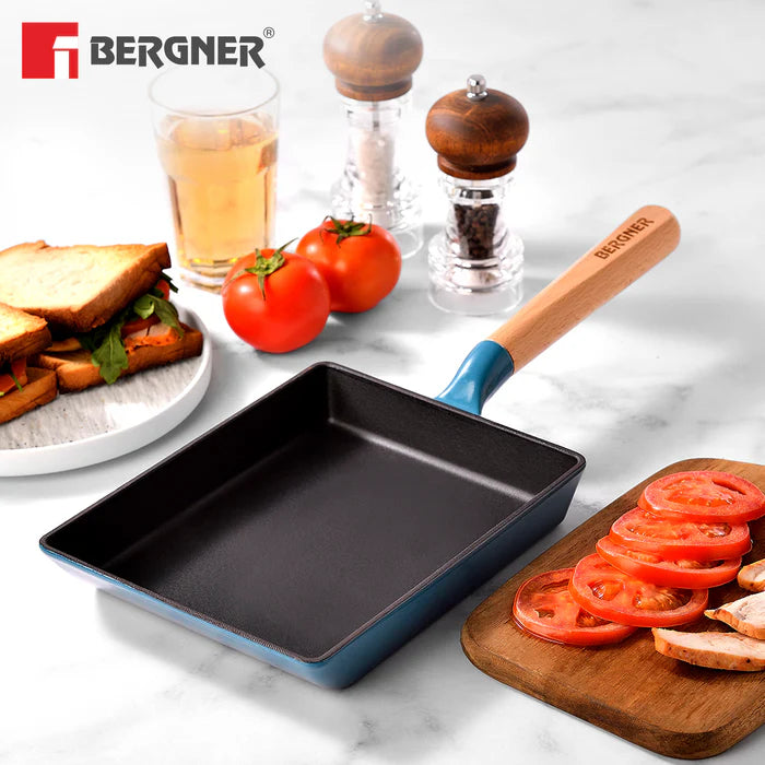 Excalibur Cast Iron Square Pan 23x18cm | Induction & Gas Compatible