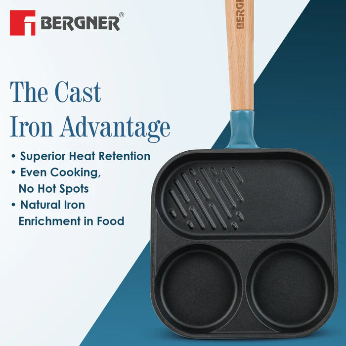 Excalibur Cast Iron Breakfast Pan 18cm | Induction & Gas Compatible