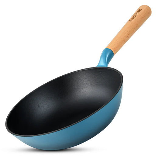Excalibur Cast Iron Wok 24cm (2L) | Induction & Gas Compatible