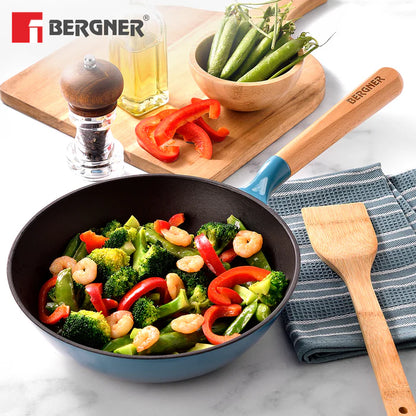 Excalibur Cast Iron Wok 24cm (2L) | Induction & Gas Compatible