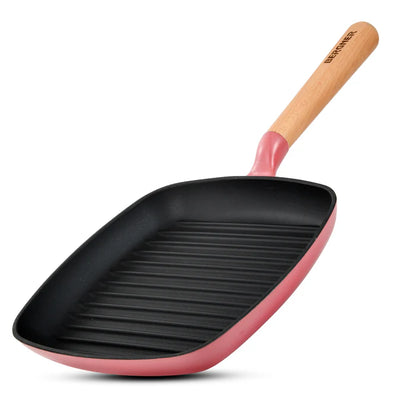 Excalibur Cast Iron Square Grill Pan 24cm | Induction & Gas Compatible