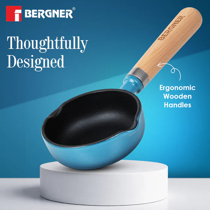Excalibur Cast Iron Tadka Pan 12cm (200ml) | Induction & Gas Compatible