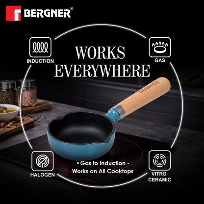 Excalibur Cast Iron Tadka Pan 12cm (200ml) | Induction & Gas Compatible