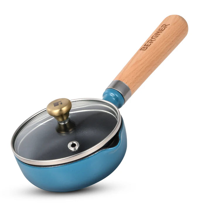 Excalibur Cast Iron Tadka Pan 12cm (200ml) with Lid | Induction & Gas Compatible