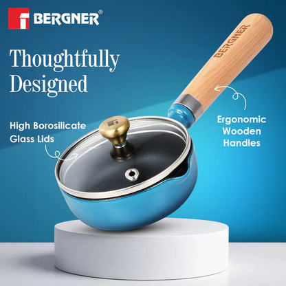 Excalibur Cast Iron Tadka Pan 12cm (200ml) with Lid | Induction & Gas Compatible