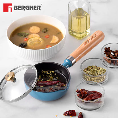 Excalibur Cast Iron Tadka Pan 12cm (200ml) with Lid | Induction & Gas Compatible