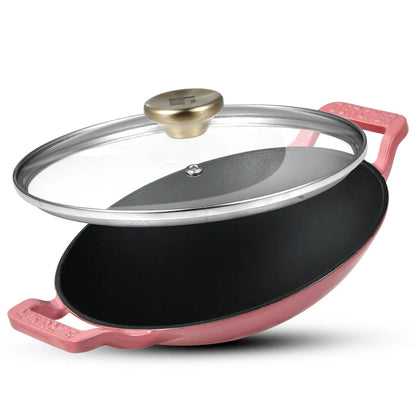 Excalibur Cast Iron 22cm (1L) Appachetty with Lid | Induction & Gas Compatible