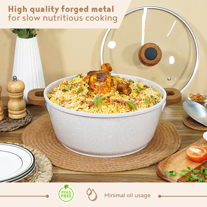 Naturally Cast Aluminum Casserole – Even Heating, Induction & Gas Stove Compatible